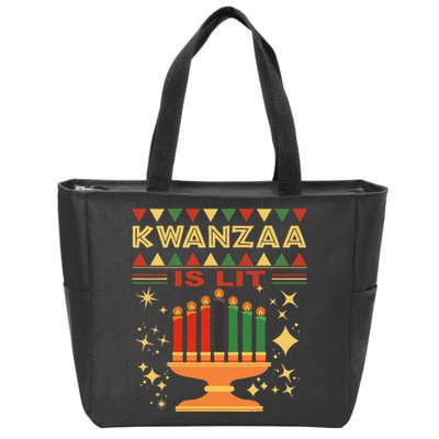 Kwanzaa Is Lit Zip Tote Bag