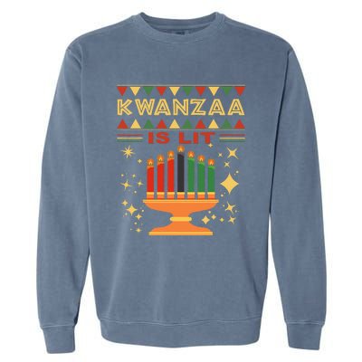 Kwanzaa Is Lit Garment-Dyed Sweatshirt