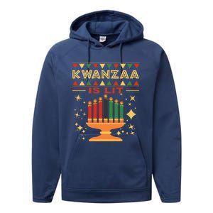 Kwanzaa Is Lit Performance Fleece Hoodie