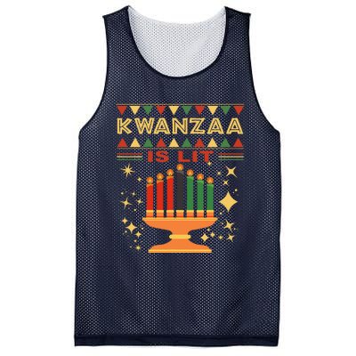 Kwanzaa Is Lit Mesh Reversible Basketball Jersey Tank