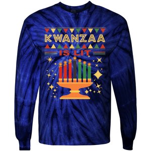 Kwanzaa Is Lit Tie-Dye Long Sleeve Shirt