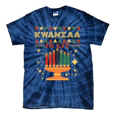 Kwanzaa Is Lit Tie-Dye T-Shirt