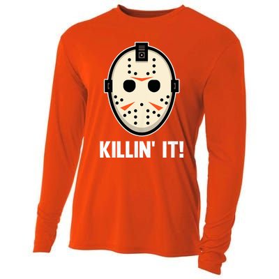 Killin It Lazy Diy Halloween Costume Funny Horror Movie Cooling Performance Long Sleeve Crew