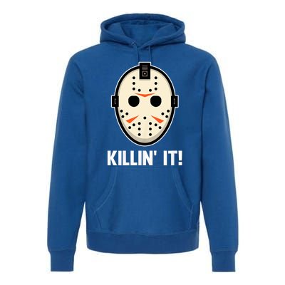 Killin It Lazy Diy Halloween Costume Funny Horror Movie Premium Hoodie