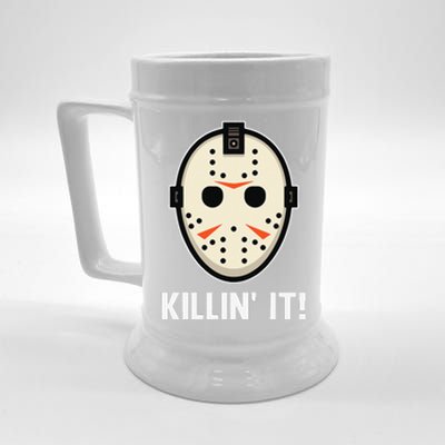 Killin It Lazy DIY Halloween Costume Funny Horror Movie Beer Stein