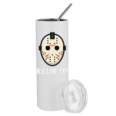 Killin It Lazy DIY Halloween Costume Funny Horror Movie Stainless Steel Tumbler