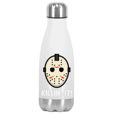 Killin It Lazy DIY Halloween Costume Funny Horror Movie Stainless Steel Insulated Water Bottle