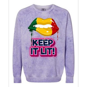 Keep It Lit Melanin Lips Irrefutable And Unapologetic Design Funny Gift Colorblast Crewneck Sweatshirt