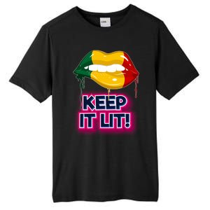 Keep It Lit Melanin Lips Irrefutable And Unapologetic Design Funny Gift Tall Fusion ChromaSoft Performance T-Shirt