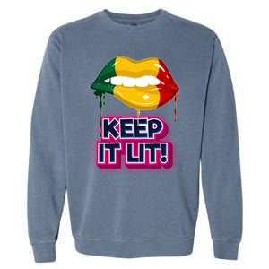 Keep It Lit Melanin Lips Irrefutable And Unapologetic Design Funny Gift Garment-Dyed Sweatshirt