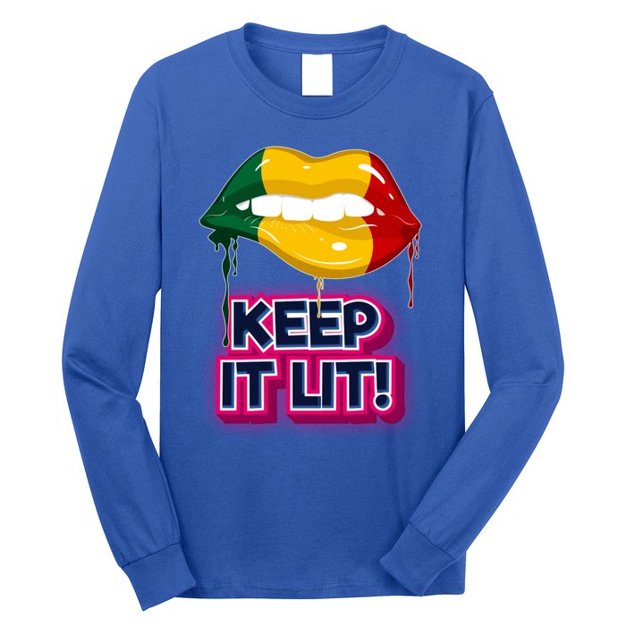 Keep It Lit Melanin Lips Irrefutable And Unapologetic Design Funny Gift Long Sleeve Shirt