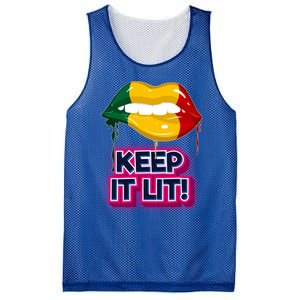 Keep It Lit Melanin Lips Irrefutable And Unapologetic Design Funny Gift Mesh Reversible Basketball Jersey Tank