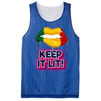 Keep It Lit Melanin Lips Irrefutable And Unapologetic Design Funny Gift Mesh Reversible Basketball Jersey Tank