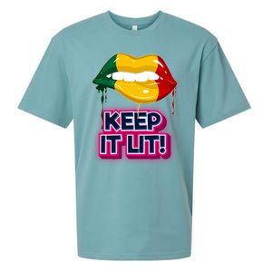 Keep It Lit Melanin Lips Irrefutable And Unapologetic Design Funny Gift Sueded Cloud Jersey T-Shirt