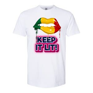 Keep It Lit Melanin Lips Irrefutable And Unapologetic Design Funny Gift Softstyle CVC T-Shirt