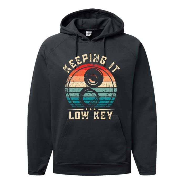 Keeping It Low Key Funny Sousaphone Performance Fleece Hoodie