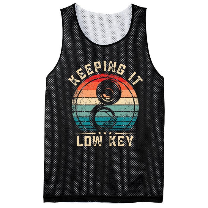 Keeping It Low Key Funny Sousaphone Mesh Reversible Basketball Jersey Tank