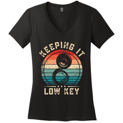 Keeping It Low Key Funny Sousaphone Women's V-Neck T-Shirt