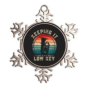 Keeping It Low Key Funny Tuba Metallic Star Ornament