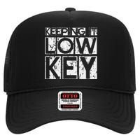 Keeping It Low Key High Crown Mesh Back Trucker Hat