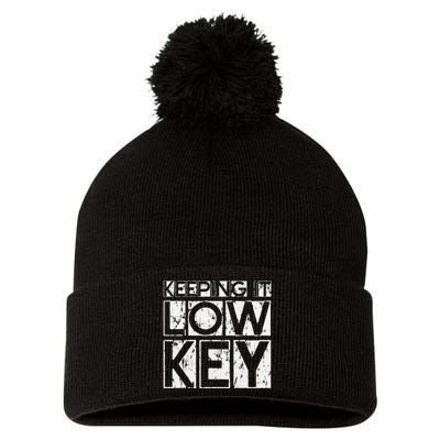 Keeping It Low Key Pom Pom 12in Knit Beanie