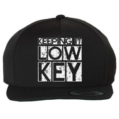 Keeping It Low Key Wool Snapback Cap