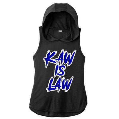 Kakaw Is Law B.A.T.T.L.E.H.A.W.K.S St. Louis Football Tailgate Ladies PosiCharge Tri-Blend Wicking Draft Hoodie Tank