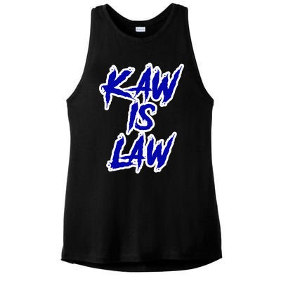 Kakaw Is Law B.A.T.T.L.E.H.A.W.K.S St. Louis Football Tailgate Ladies PosiCharge Tri-Blend Wicking Tank