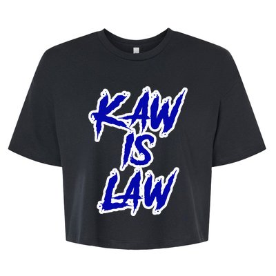 Kakaw Is Law B.A.T.T.L.E.H.A.W.K.S St. Louis Football Tailgate Bella+Canvas Jersey Crop Tee