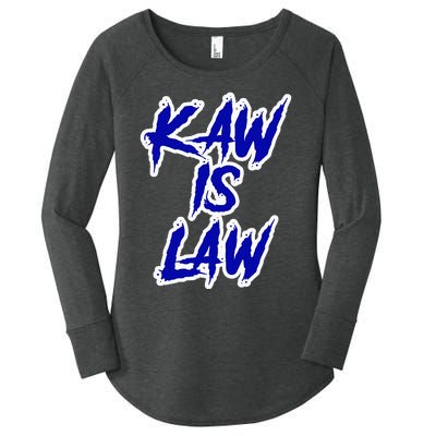 Kakaw Is Law B.A.T.T.L.E.H.A.W.K.S St. Louis Football Tailgate Women's Perfect Tri Tunic Long Sleeve Shirt