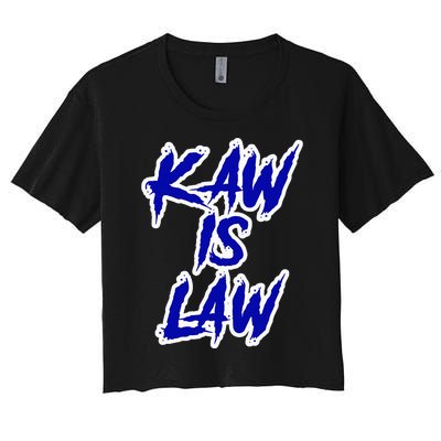 Kakaw Is Law B.A.T.T.L.E.H.A.W.K.S St. Louis Football Tailgate Women's Crop Top Tee