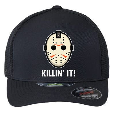 Killin It Lazy DIY Halloween Costume Funny Horror Movie Flexfit Unipanel Trucker Cap