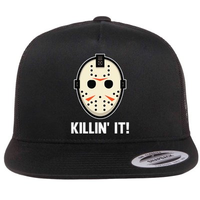 Killin It Lazy DIY Halloween Costume Funny Horror Movie Flat Bill Trucker Hat