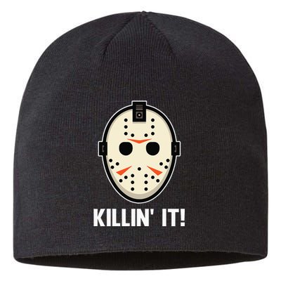 Killin It Lazy DIY Halloween Costume Funny Horror Movie Sustainable Beanie