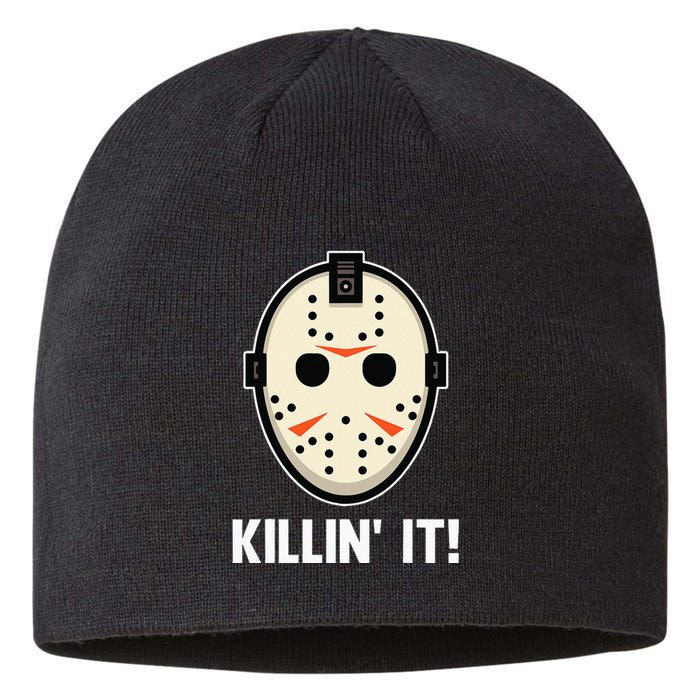 Killin It Lazy DIY Halloween Costume Funny Horror Movie Sustainable Beanie