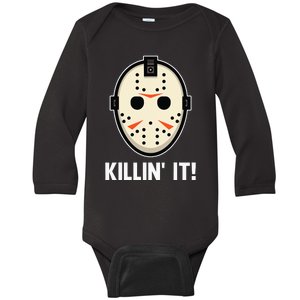 Killin It Lazy DIY Halloween Costume Funny Horror Movie Baby Long Sleeve Bodysuit