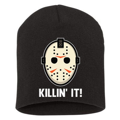 Killin It Lazy DIY Halloween Costume Funny Horror Movie Short Acrylic Beanie