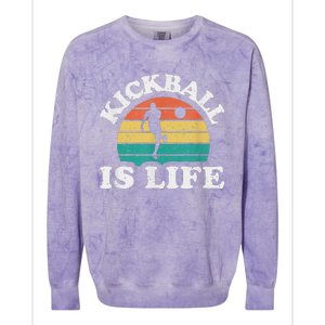 Kickball Is Life Cool Kickball Player Colorblast Crewneck Sweatshirt