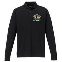 Kickball Is Life Cool Kickball Player Performance Long Sleeve Polo