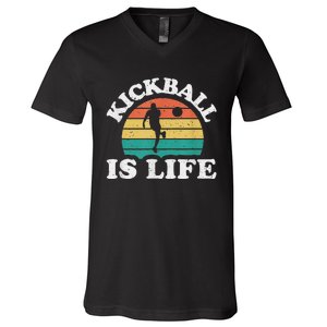 Kickball Is Life Cool Kickball Player V-Neck T-Shirt