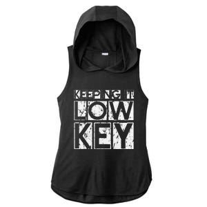 Keeping It Low Key Ladies PosiCharge Tri-Blend Wicking Draft Hoodie Tank