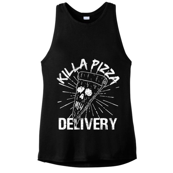 Killa Pizza Delivery Ladies PosiCharge Tri-Blend Wicking Tank