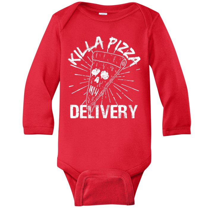 Killa Pizza Delivery Baby Long Sleeve Bodysuit