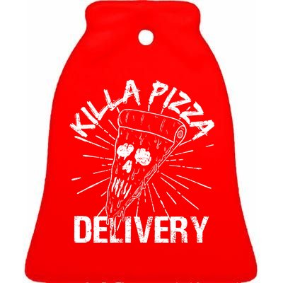 Killa Pizza Delivery Ceramic Bell Ornament