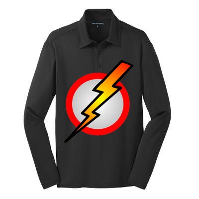 Killers Lightning Bolt Retro Silk Touch Performance Long Sleeve Polo