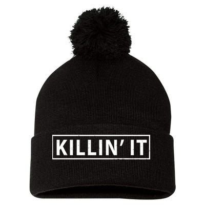 Killin It Pom Pom 12in Knit Beanie