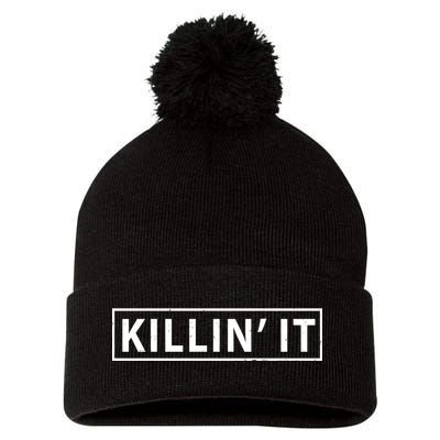 Killin It Pom Pom 12in Knit Beanie