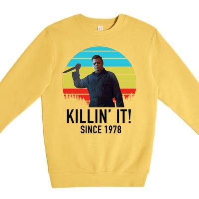 Killin' It Since 1978 Retro Horror Movie Premium Crewneck Sweatshirt