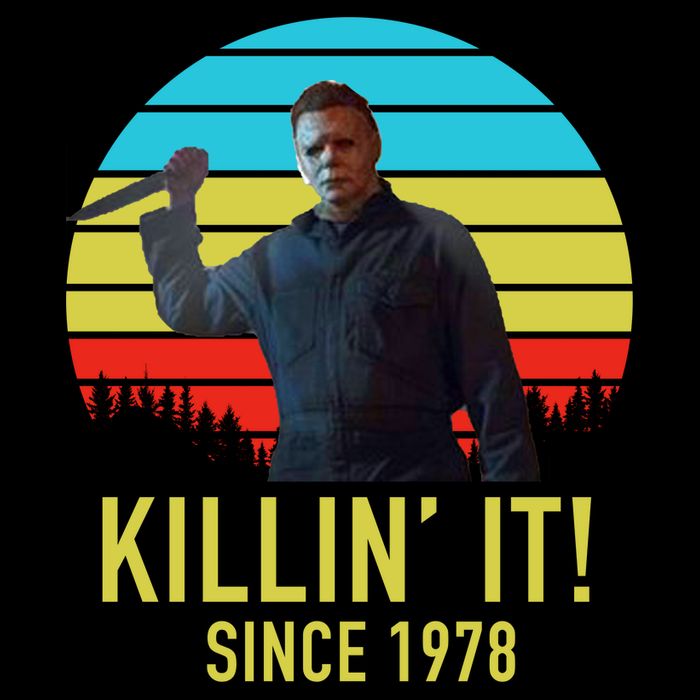 Killin' It Since 1978 Retro Horror Movie Drawstring Bag