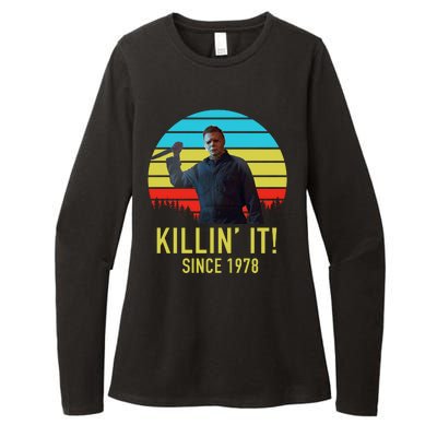 Killin' It Since 1978 Retro Horror Movie Womens CVC Long Sleeve Shirt